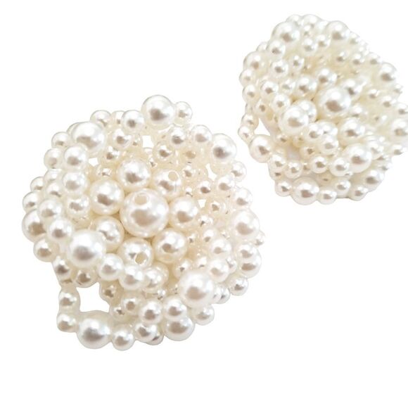 Faux pearl Earrings White dainty stud coquette wedding evening party💖 2/$30 - Picture 11 of 16